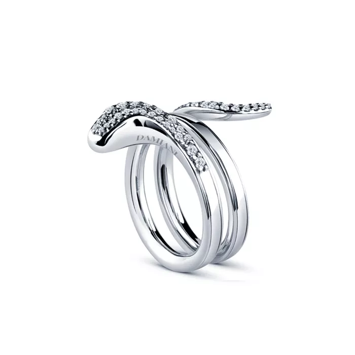Inel  Damiani Eden cu diamante, din aur alb  de 18K