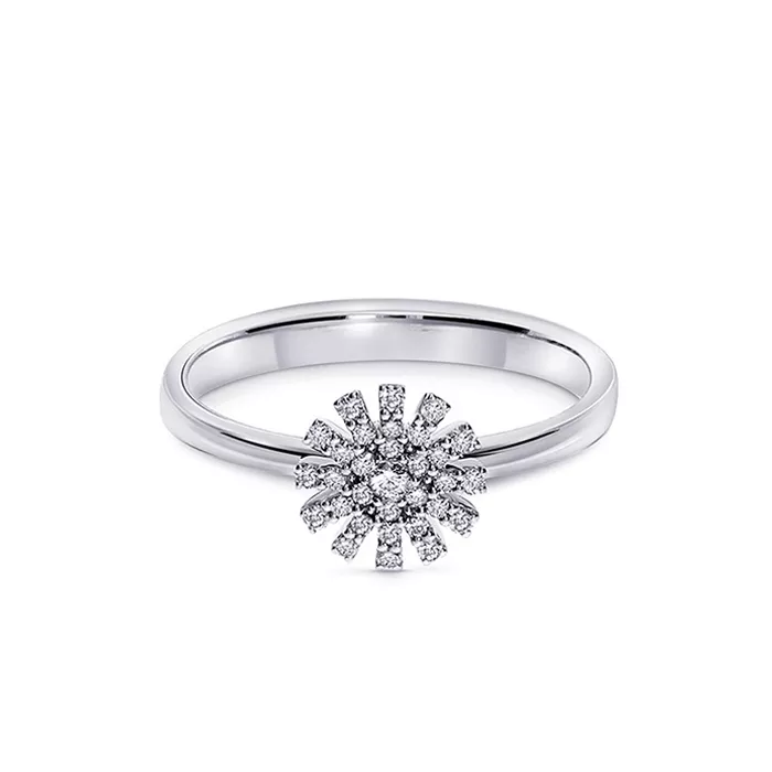 Inel Damiani Margherita cu diamante, din aur alb de 18K