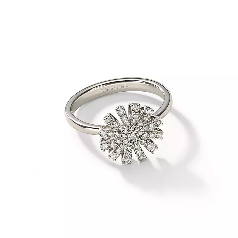 Inel Damiani Margherita cu diamant, din aur alb de 18K