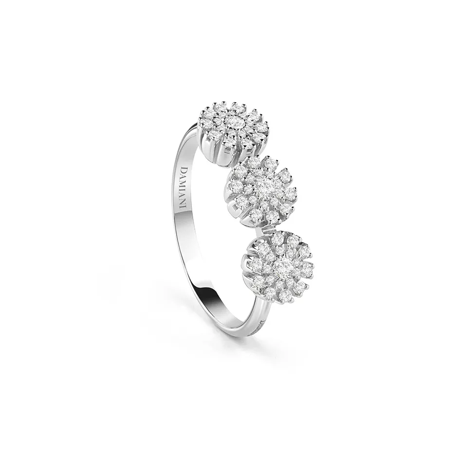 Inel Damiani Margherita cu diamant, din aur alb de 18K