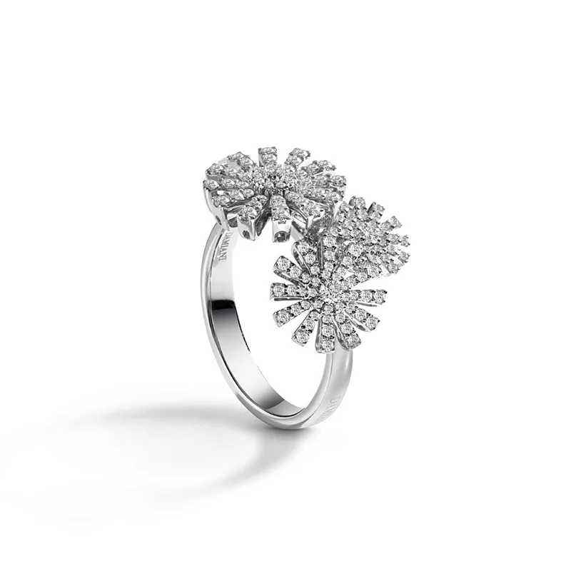 Inel Damiani Margherita cu diamant, din aur alb de 18K
