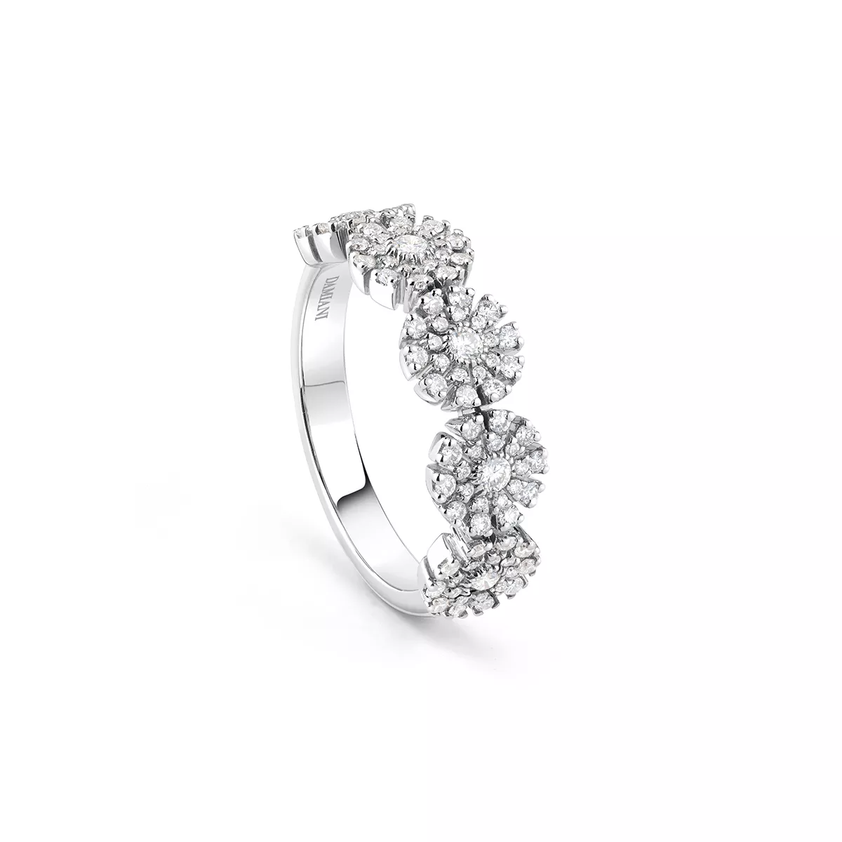 Inel Damiani Margherita cu diamant, din aur alb de 18K