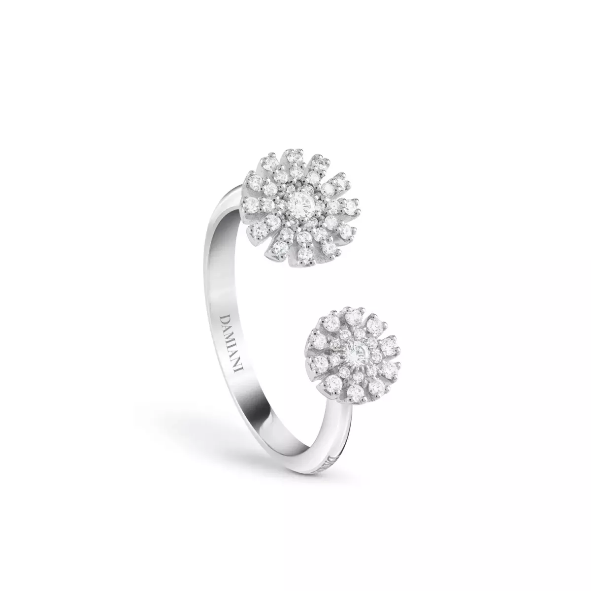 Inel Damiani Margherita cu diamant, din aur alb de 18K