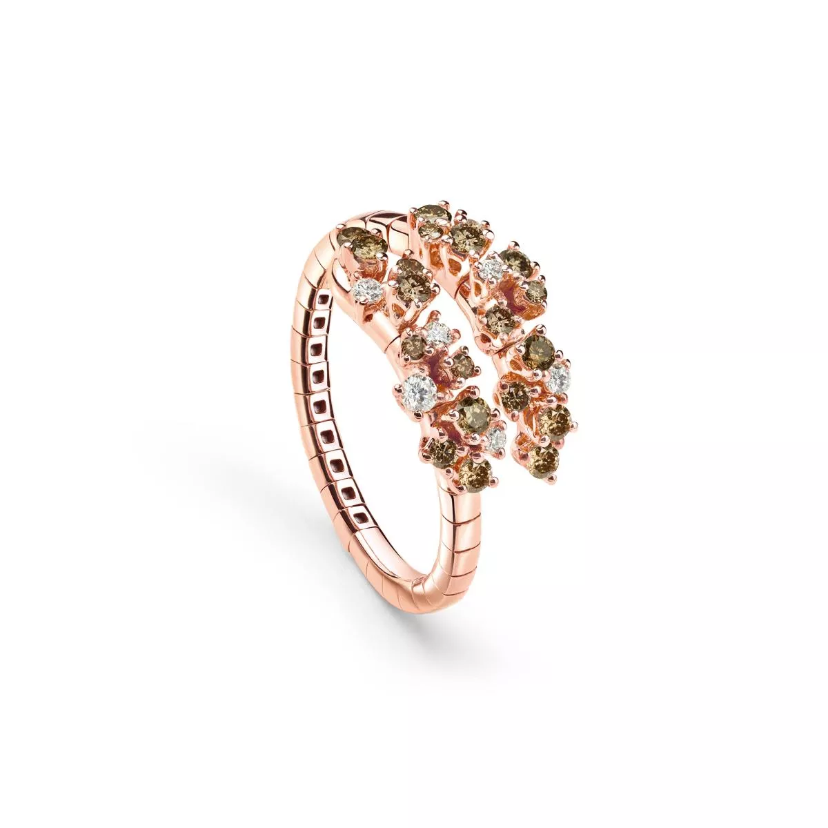 Inel Damiani Mimosa cu diamant, din aur roz de 18K