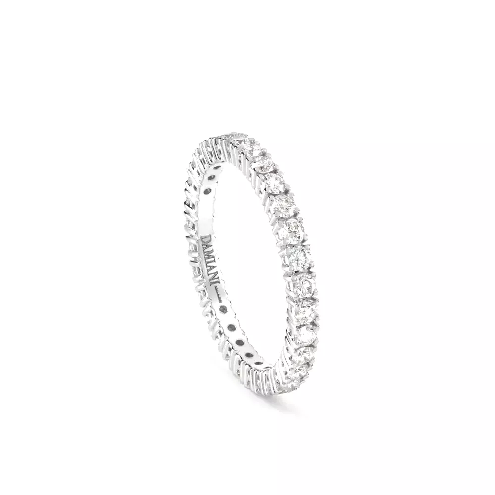 Inel Damiani Veramore cu diamant, din aur alb de 18K