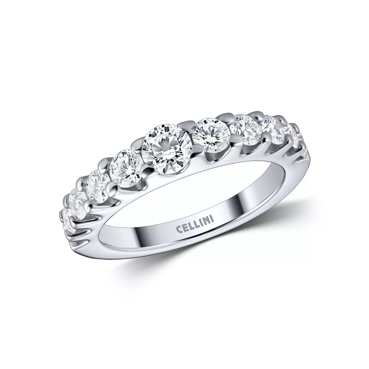 Inel Classic Diamonds cu diamant, din aur alb de 18K