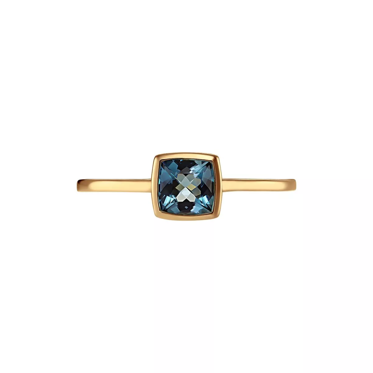 Inele - Inel Eva Nobile cu London topaz, din aur galben de 14K, cellini.ro