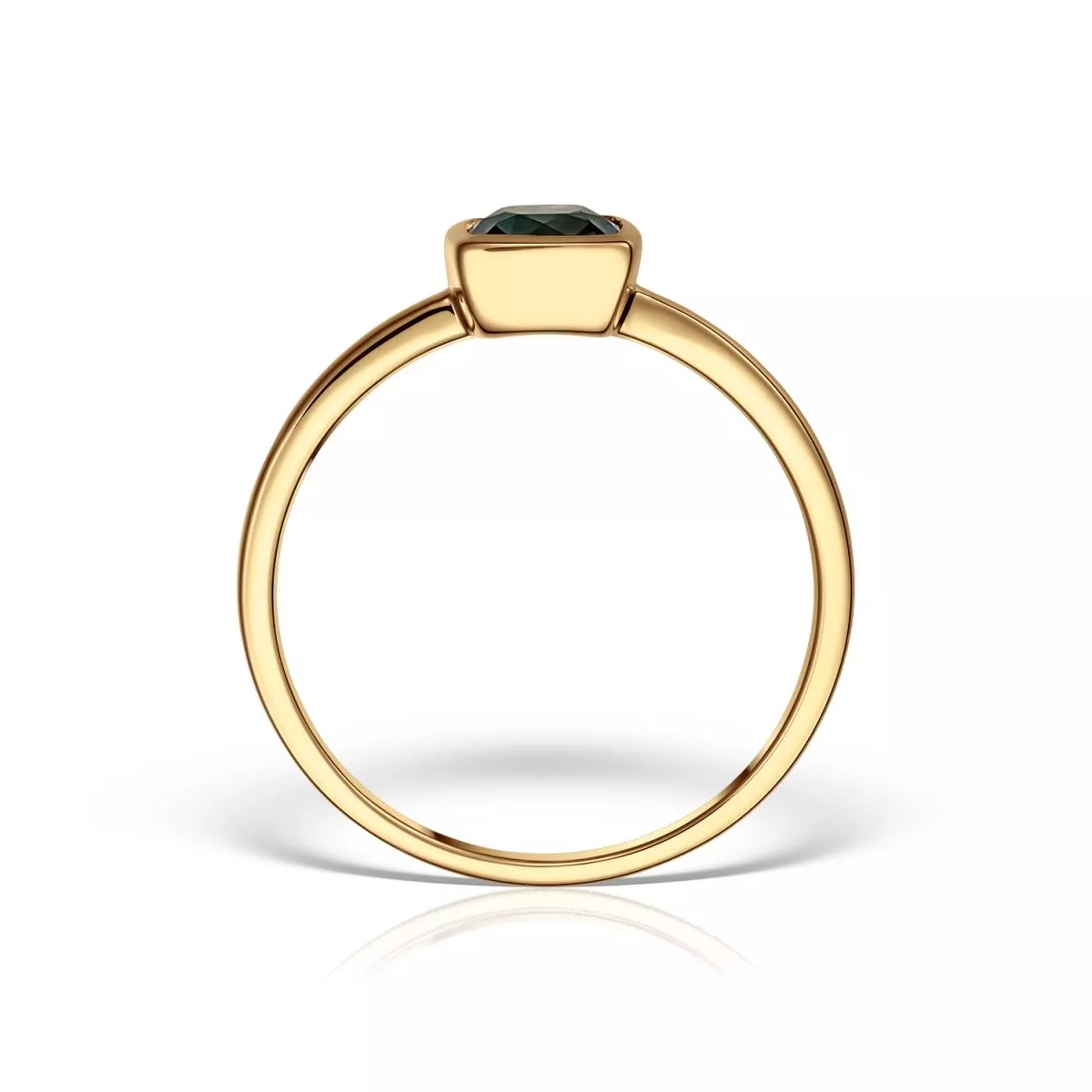 Inel Eva Nobile cu London topaz, din aur galben de 14K