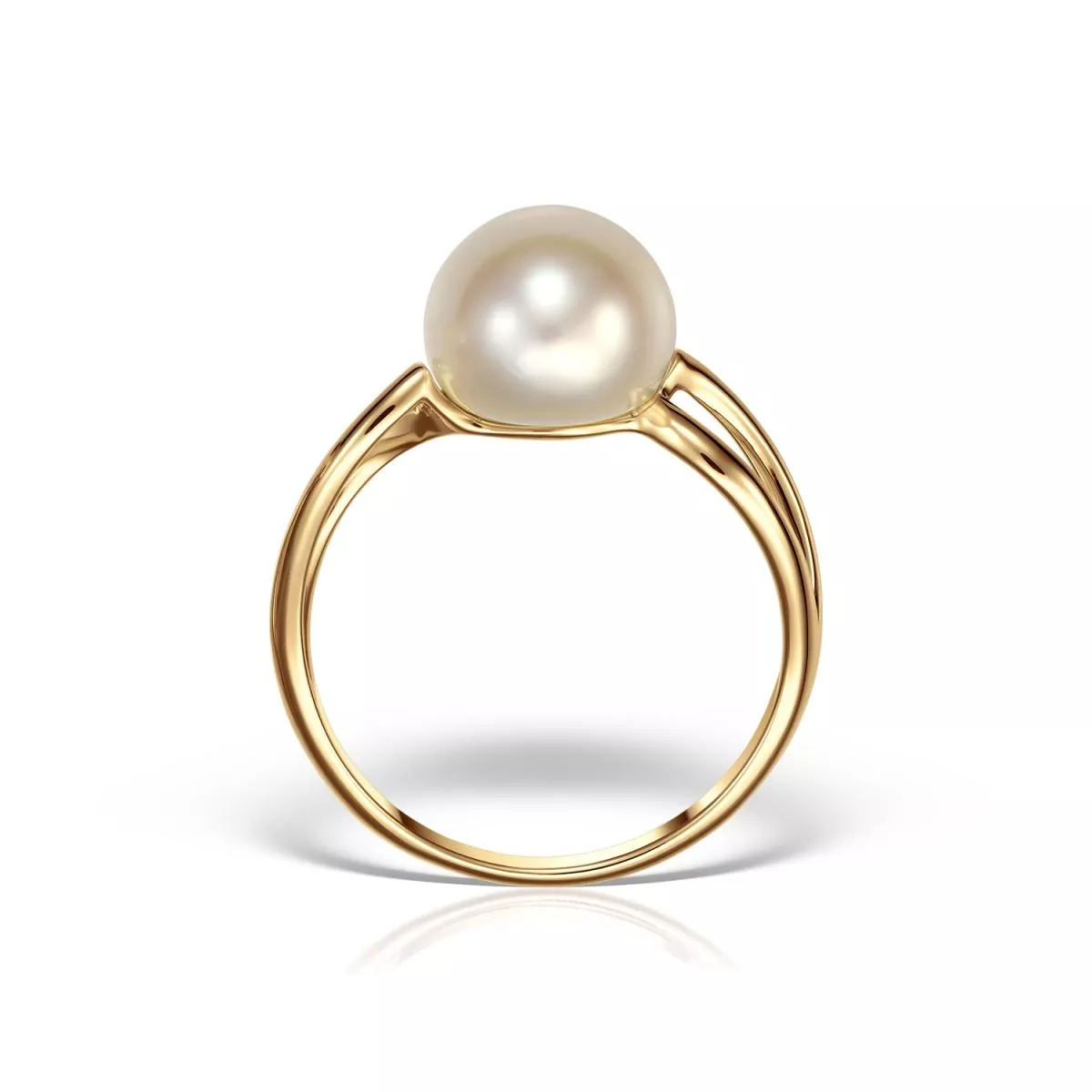 Inel Eva Nobile cu perla, din aur galben de 14K