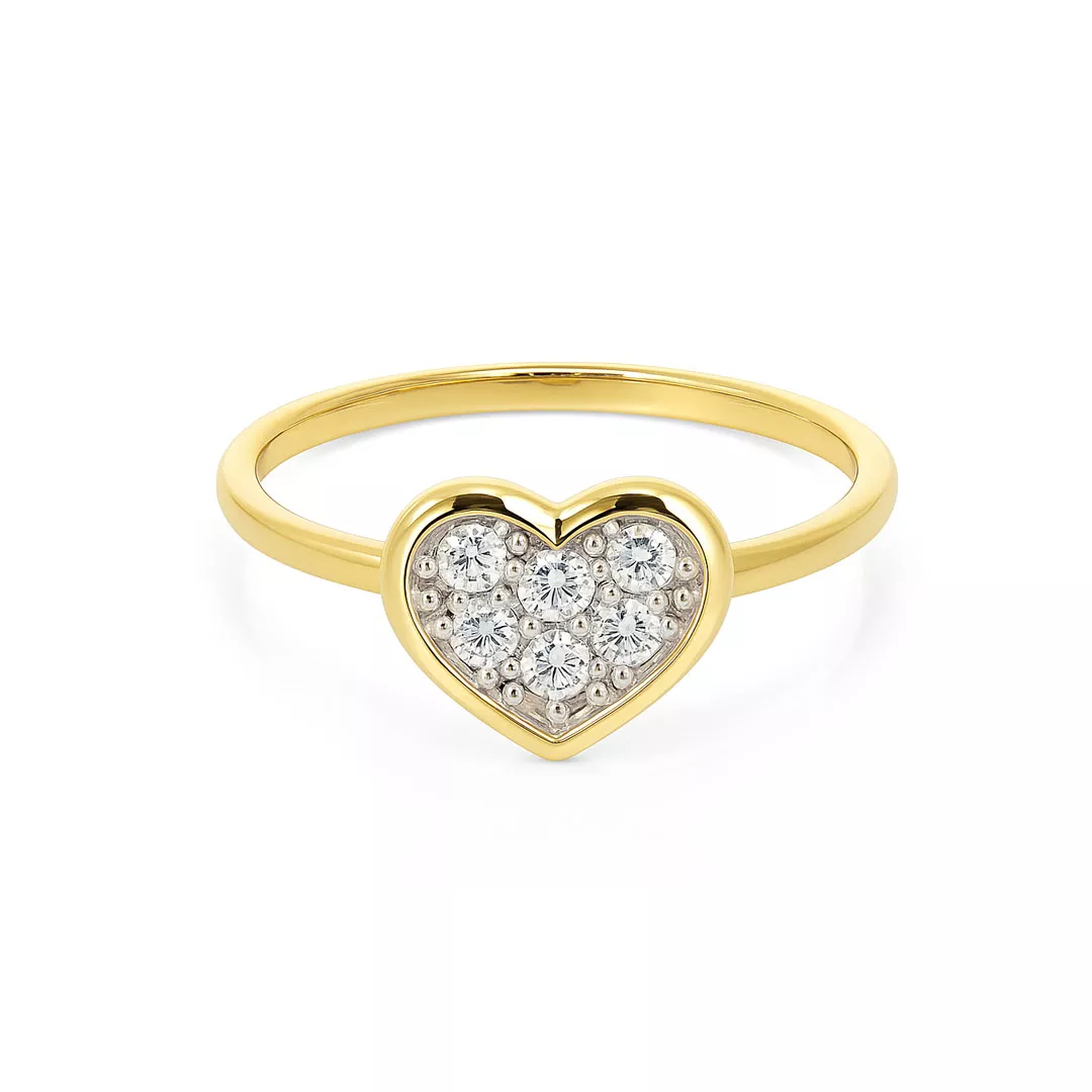 Inele - Inel Eva Nobile cu zircon, din aur galben de 14K, cellini.ro
