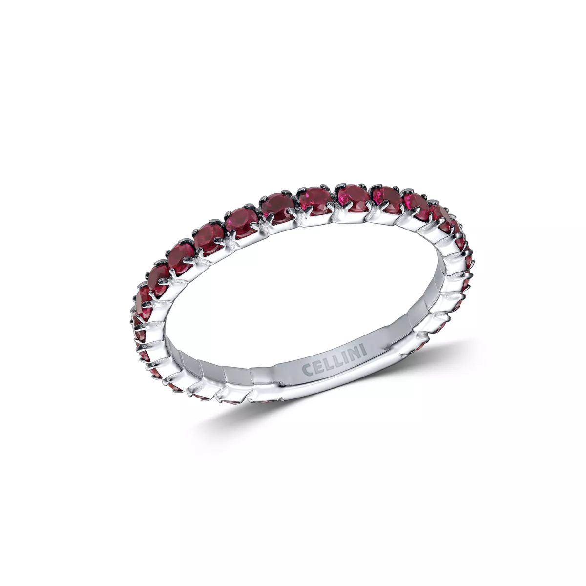 Inel Eva Nobile cu zircon, din aur alb de 18K