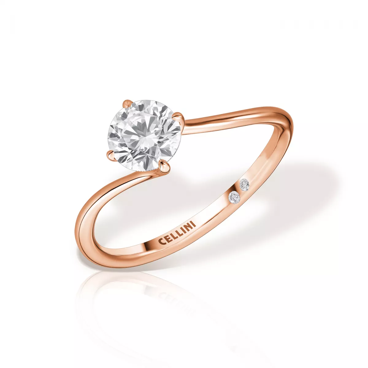 Inel de logodna Forever Insieme cu diamante, din aur roz de 18K