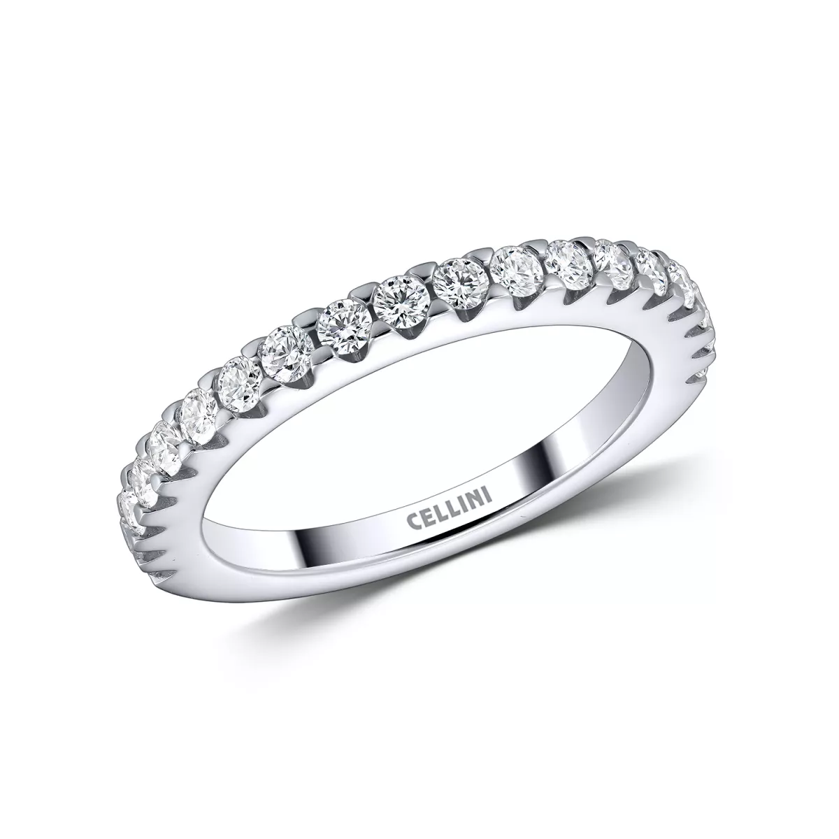 Inel Classic Diamonds cu diamant, din aur alb de 18K