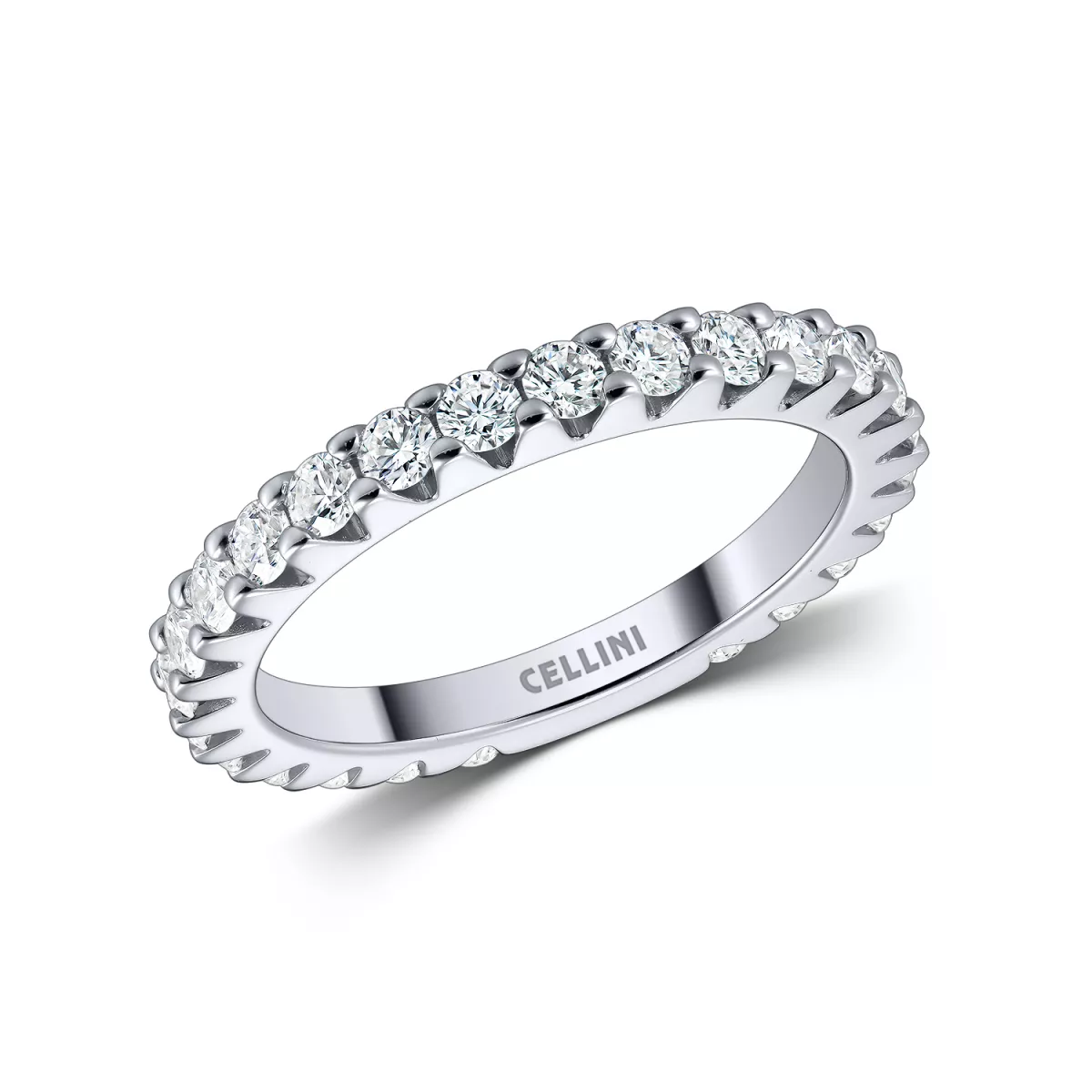Inel Classic Diamonds cu diamante, din aur alb  de 18K