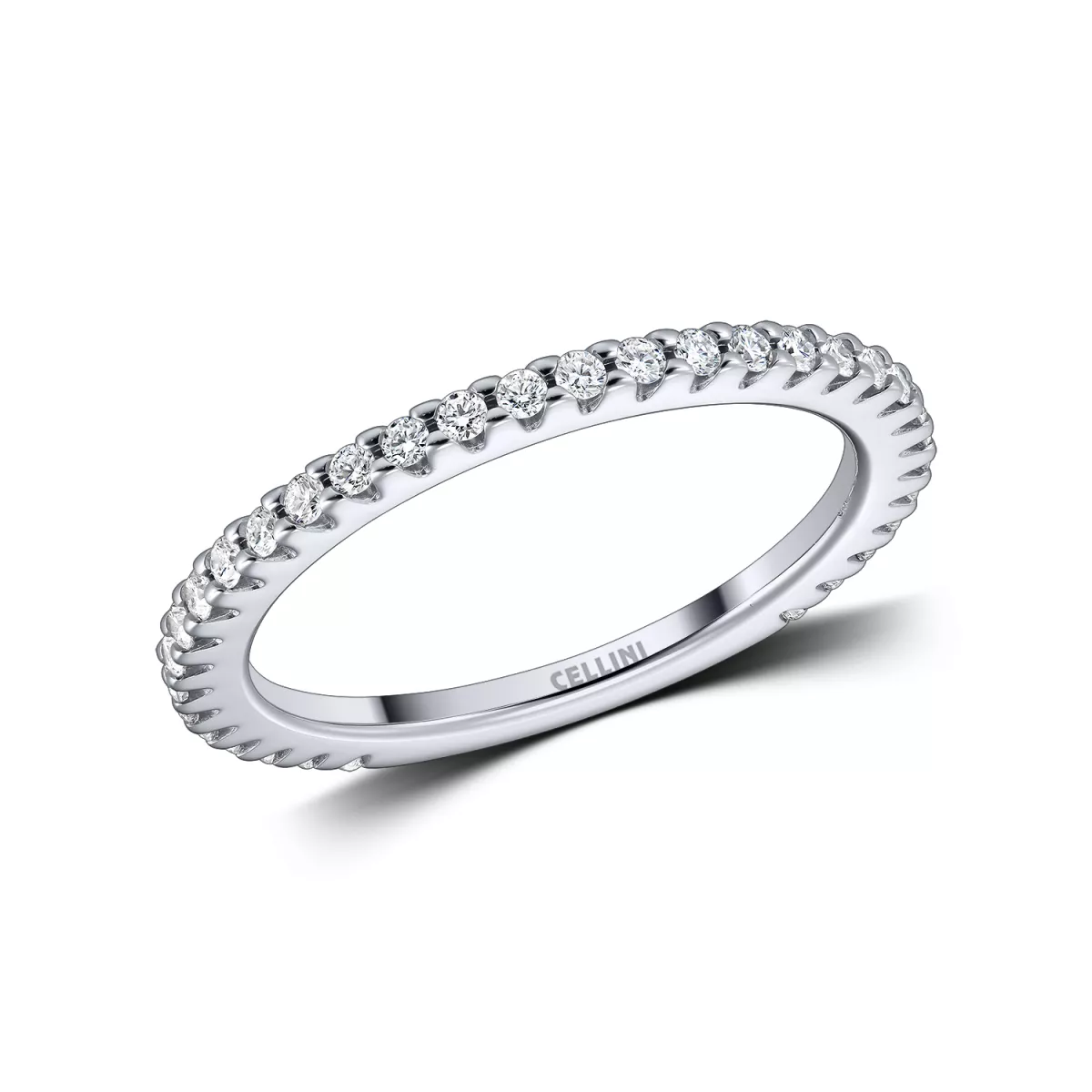 Inel Classic Diamonds cu diamante, din aur alb  de 18K