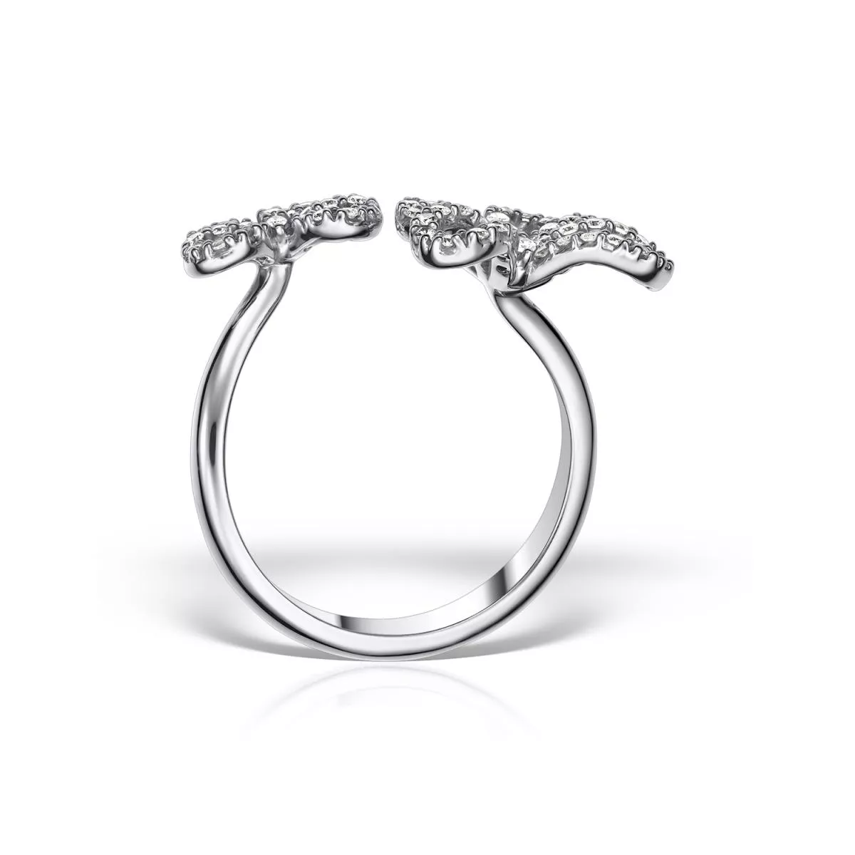 Inele - Inel Leo Pizzo cu diamante, din aur alb de 18K, cellini.ro