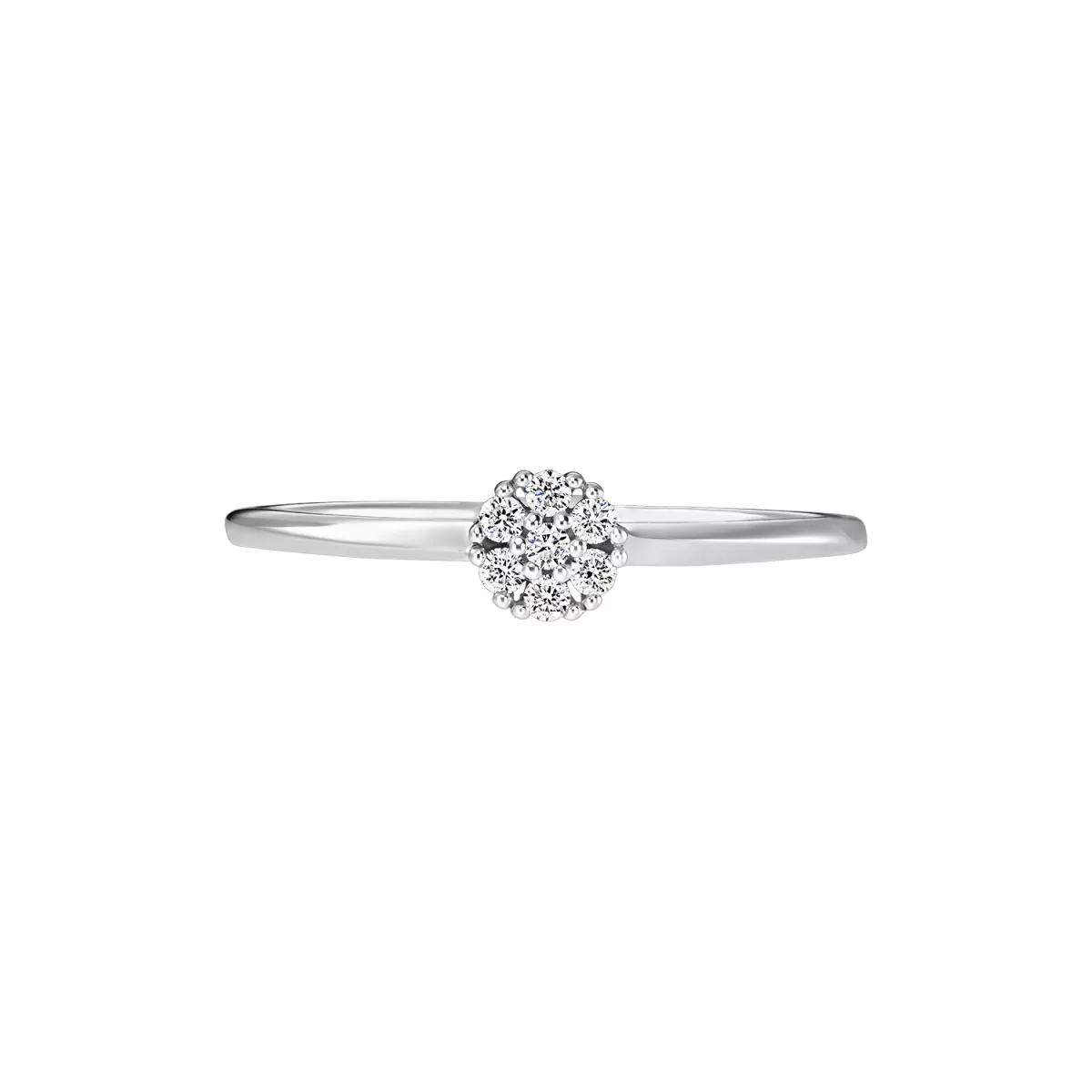 Inele - Inel Maria Granacci cu diamant, din aur alb de 14K, cellini.ro