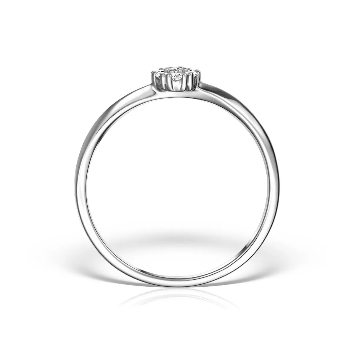 Inel Maria Granacci cu diamant, din aur alb de 14K