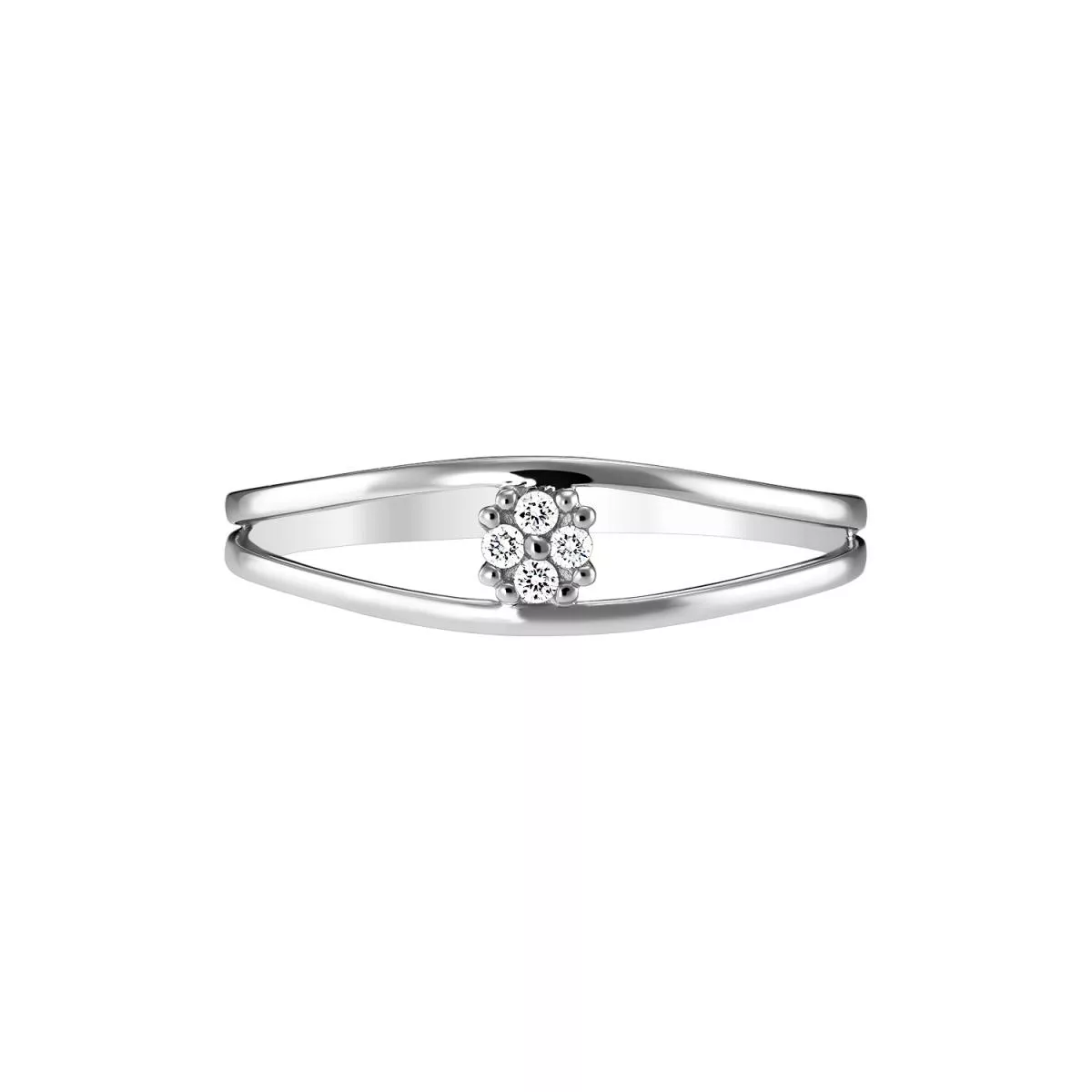 Inele - Inel Maria Granacci cu diamant, din aur alb de 14K, cellini.ro