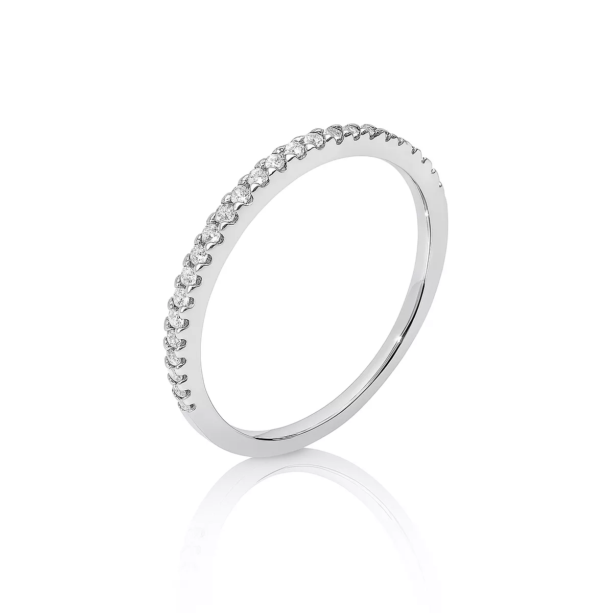 Inel Maria Granacci cu diamant, din aur alb de 14K