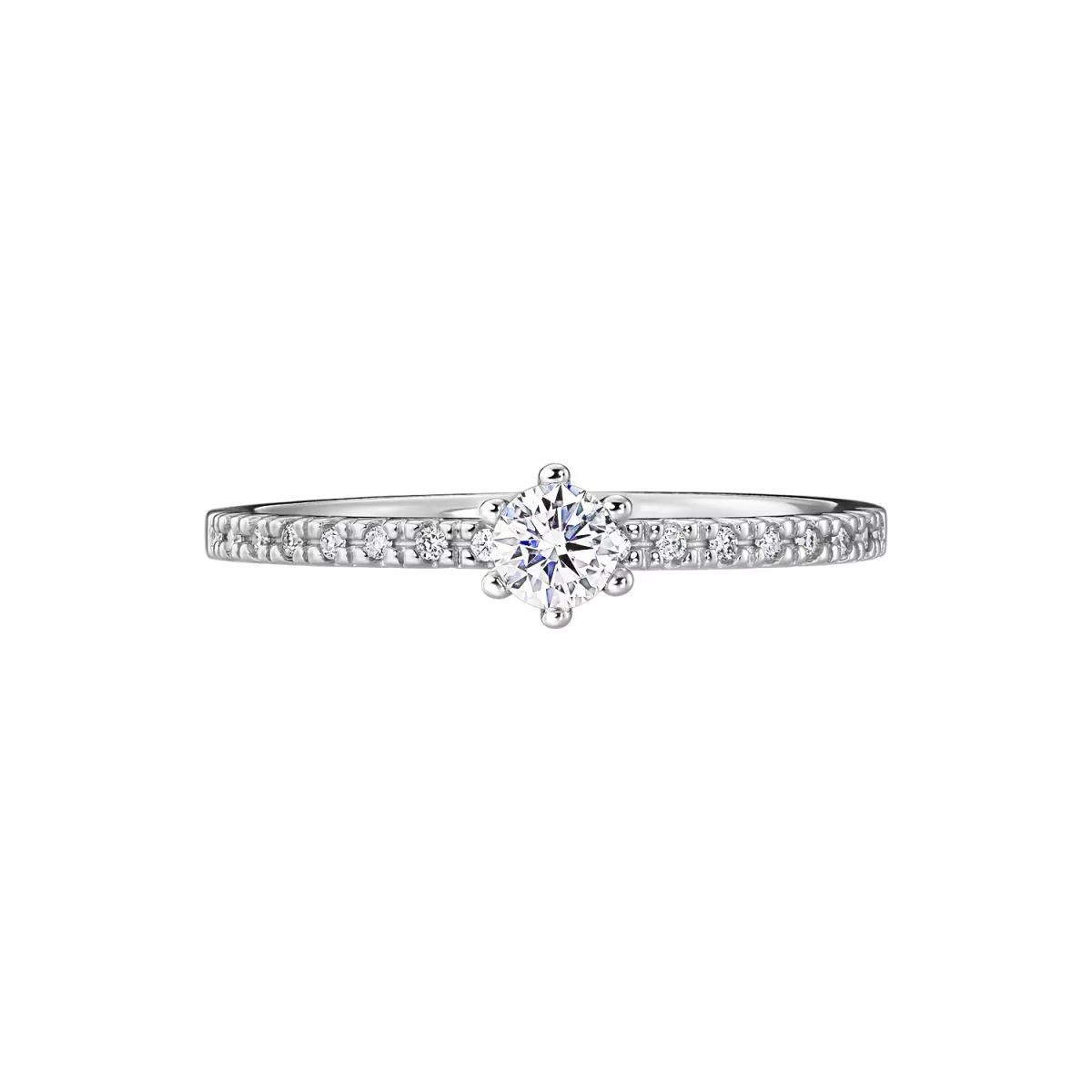 Inele - Inel Maria Granacci cu diamant, din aur alb de 18K, cellini.ro
