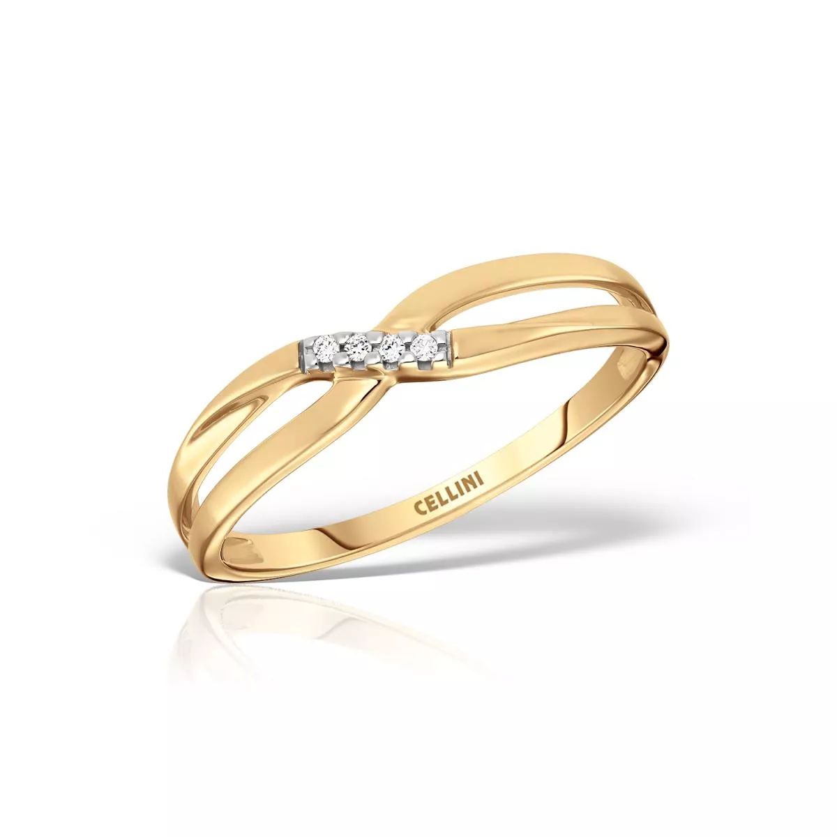 Inel Maria Granacci cu diamant, din aur galben de 14K