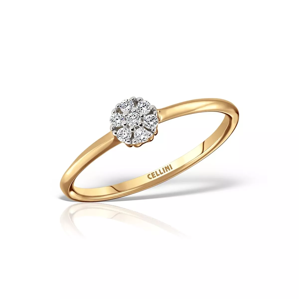 Inel Maria Granacci cu diamant, din aur galben de 14K