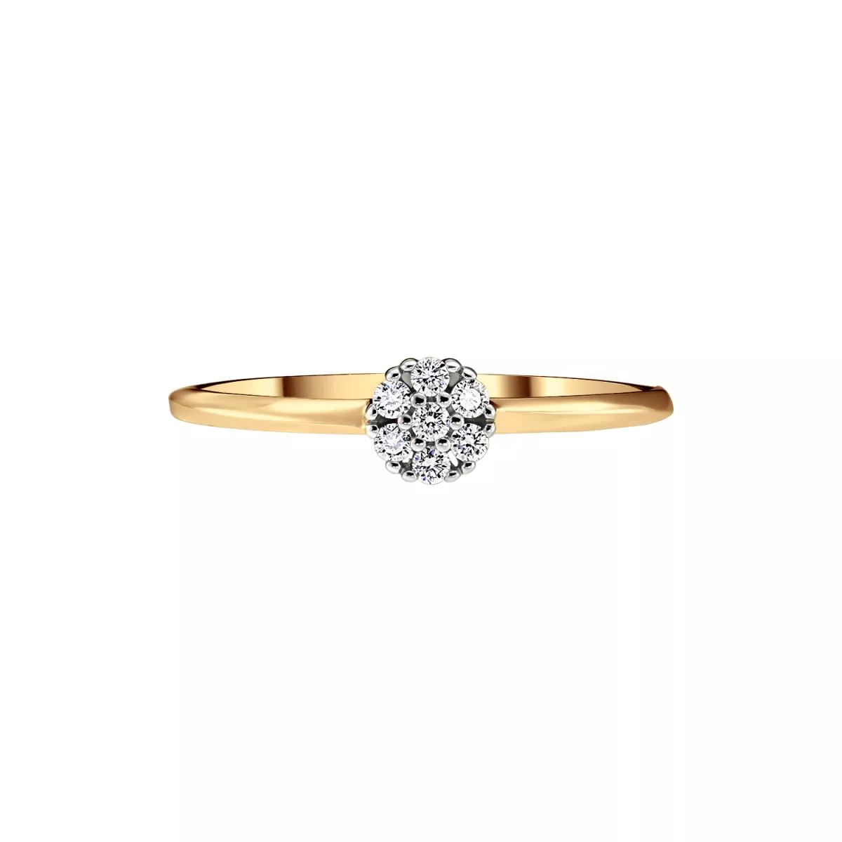 Inele - Inel Maria Granacci cu diamant, din aur galben de 14K, cellini.ro