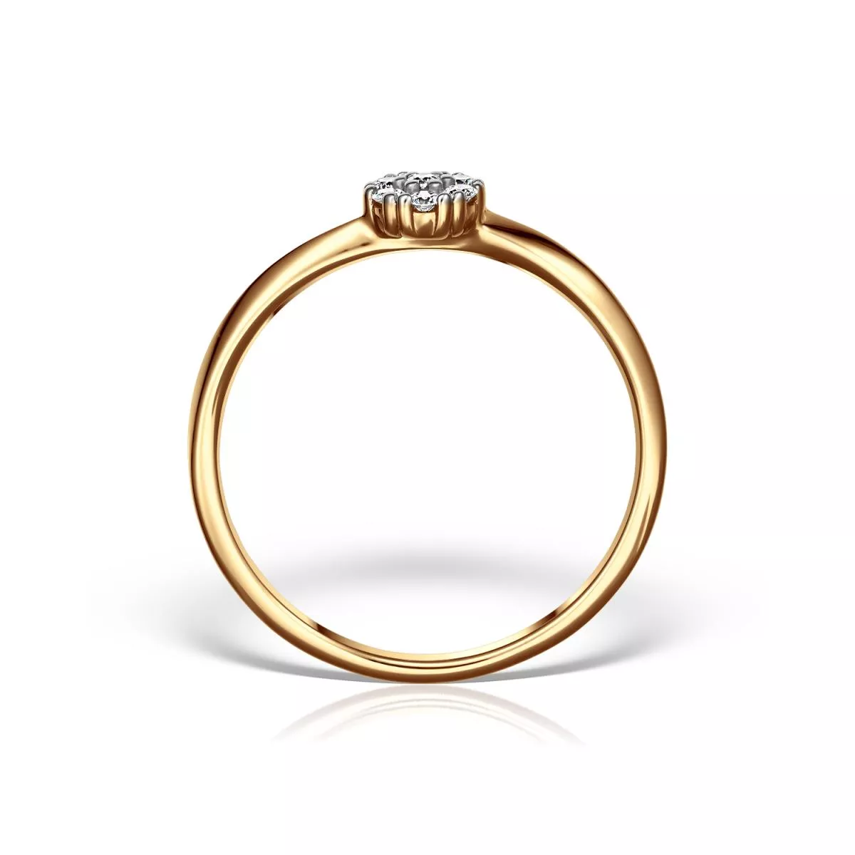 Inel Maria Granacci cu diamant, din aur galben de 14K