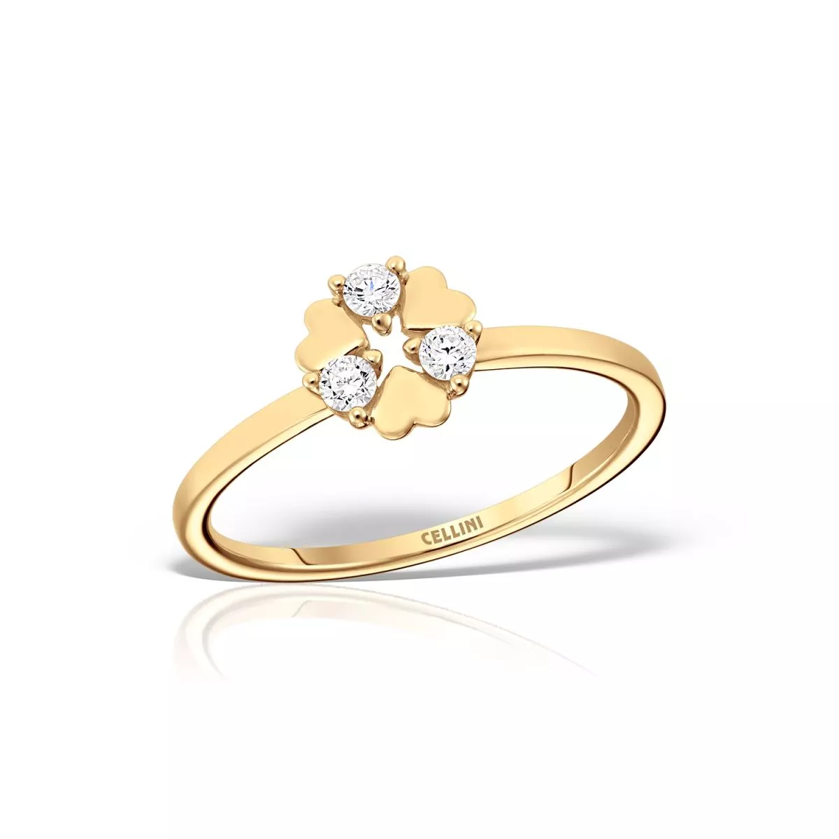 Inel Maria Granacci cu diamant, din aur galben de 14K