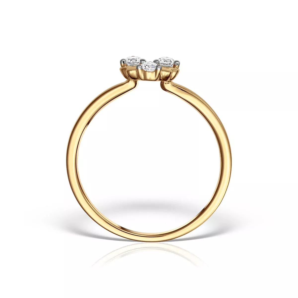 Inel Maria Granacci cu diamant, din aur galben de 14K