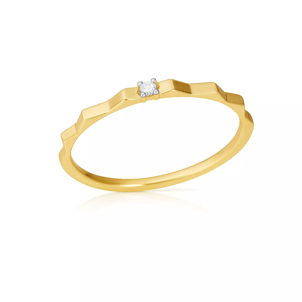 Inel Maria Granacci cu diamant, din aur galben de 14K
