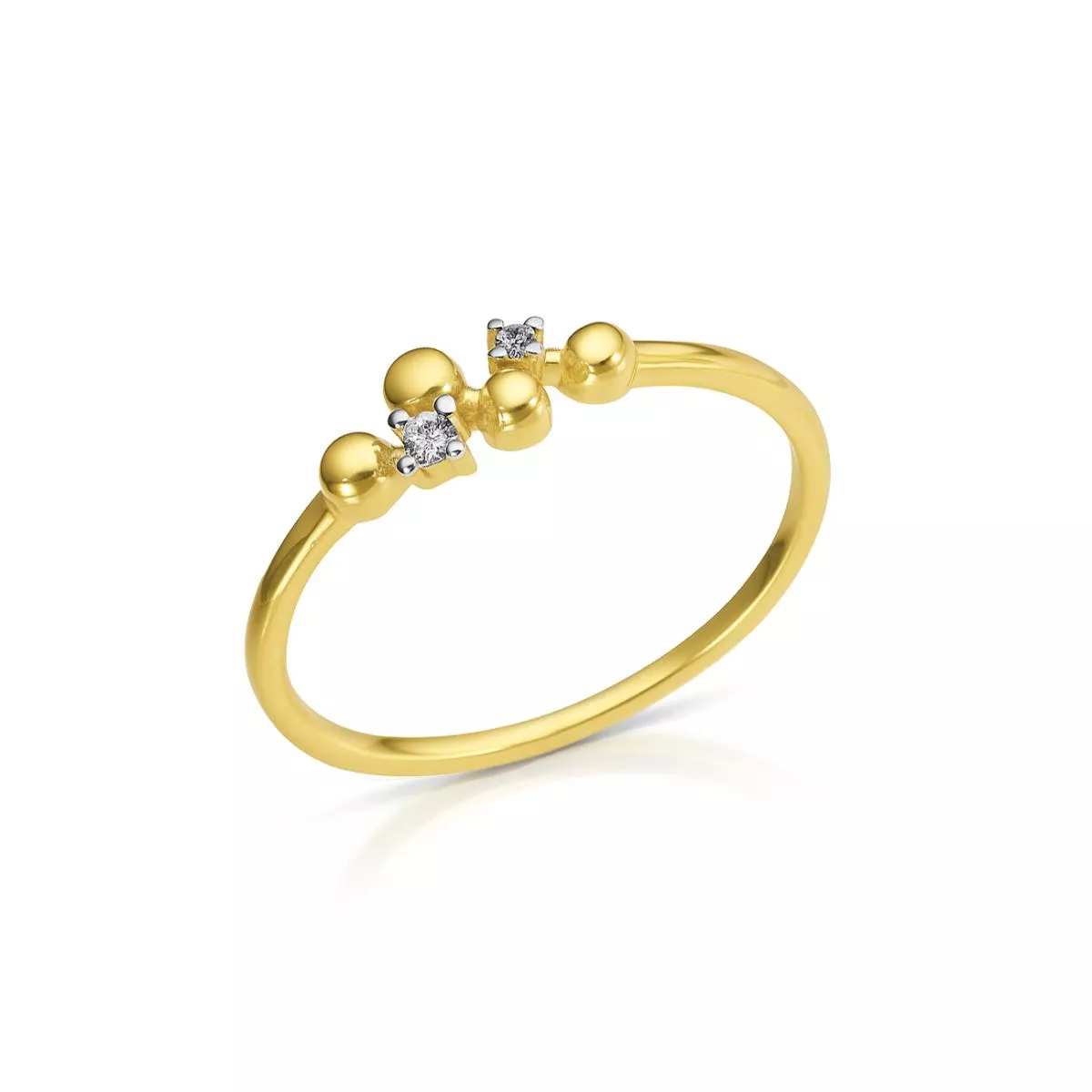 Inel Maria Granacci cu diamant, din aur galben de 14K