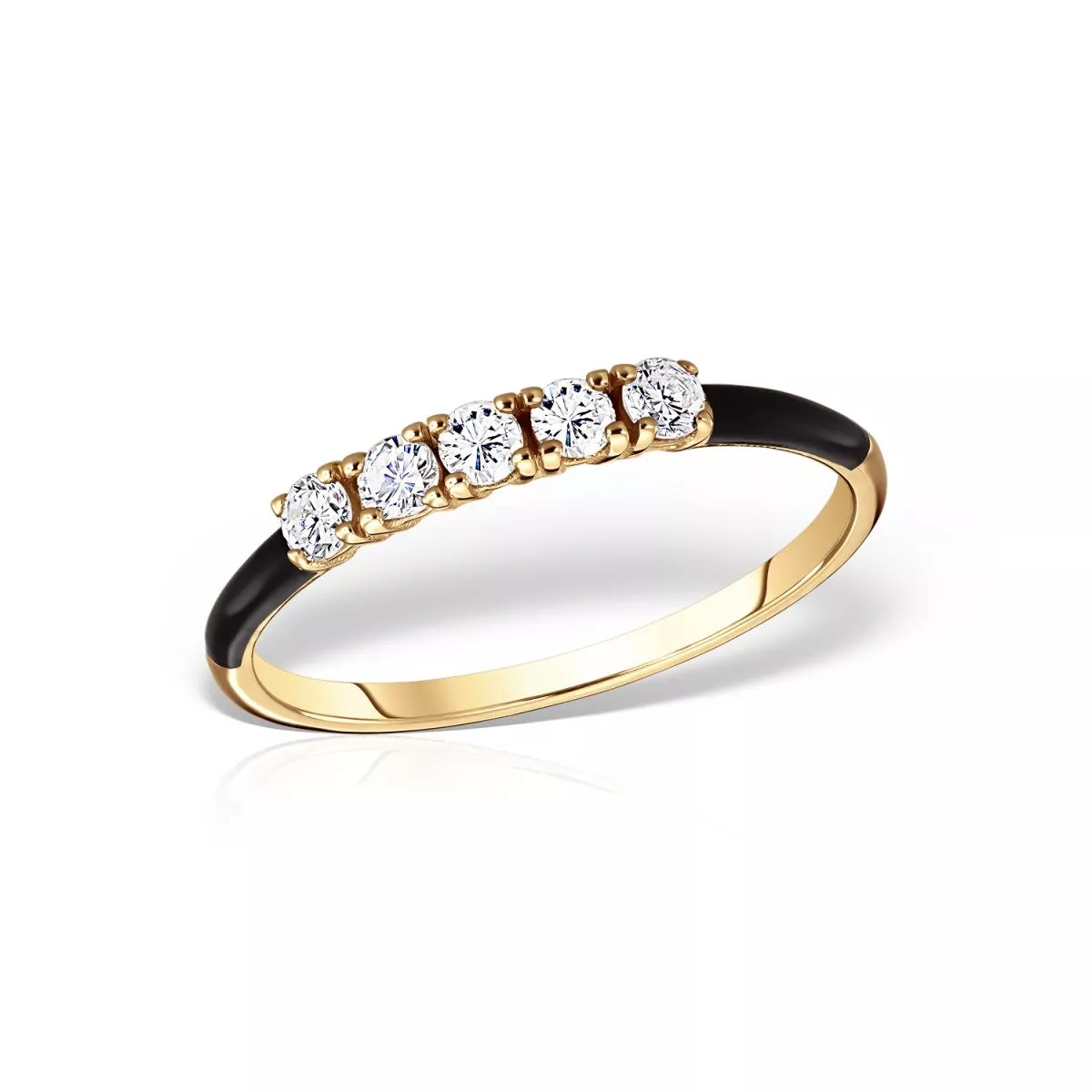 Inel Maria Granacci cu diamant, din aur galben de 18K