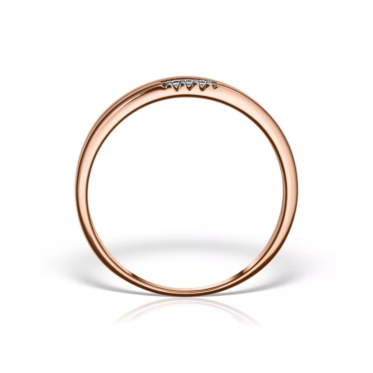 Inel Maria Granacci cu diamant, din aur roz de 14K