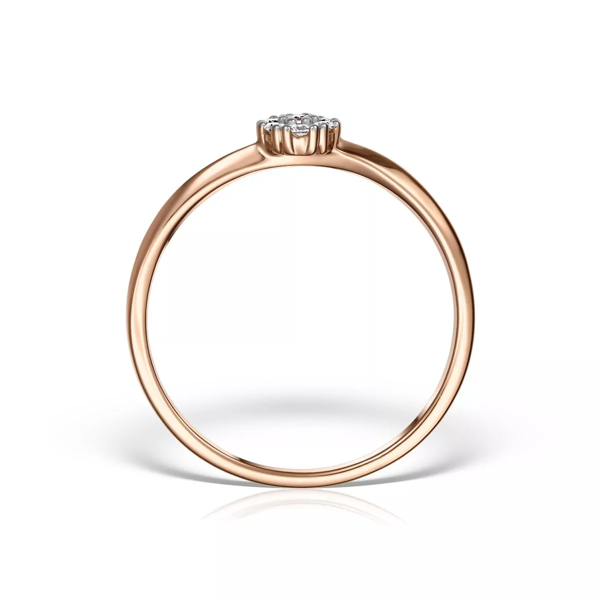 Inel Maria Granacci cu diamant, din aur roz de 14K