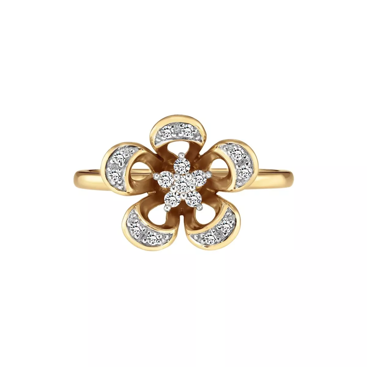 Inele - Inel Maria Granacci cu diamante, din aur galben de 18K, cellini.ro