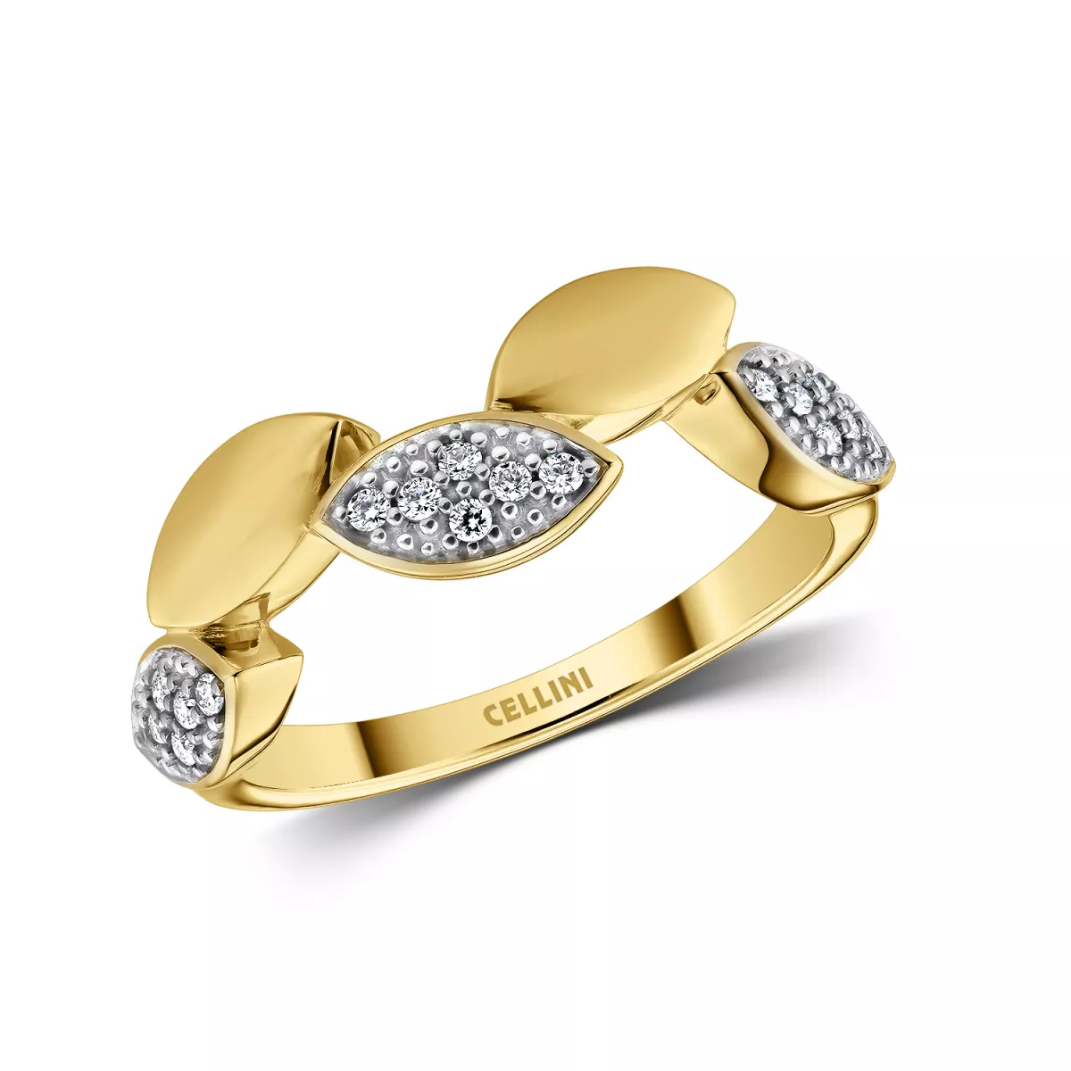 Inel Maria Granacci cu diamant, din aur galben de 18K