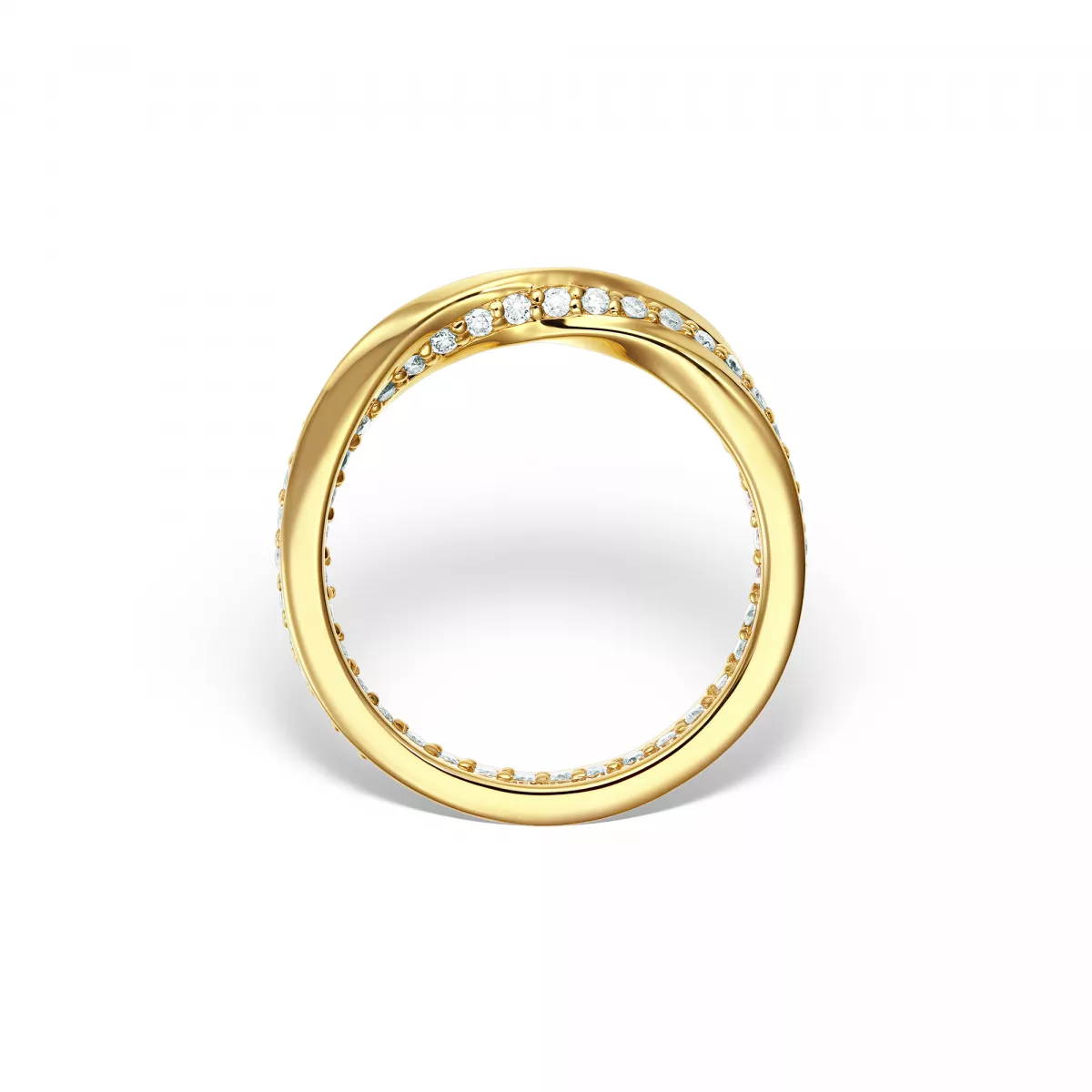 Inele - Inel Mobius Henri Maillardet cu diamante, din aur galben de 18K, cellini.ro