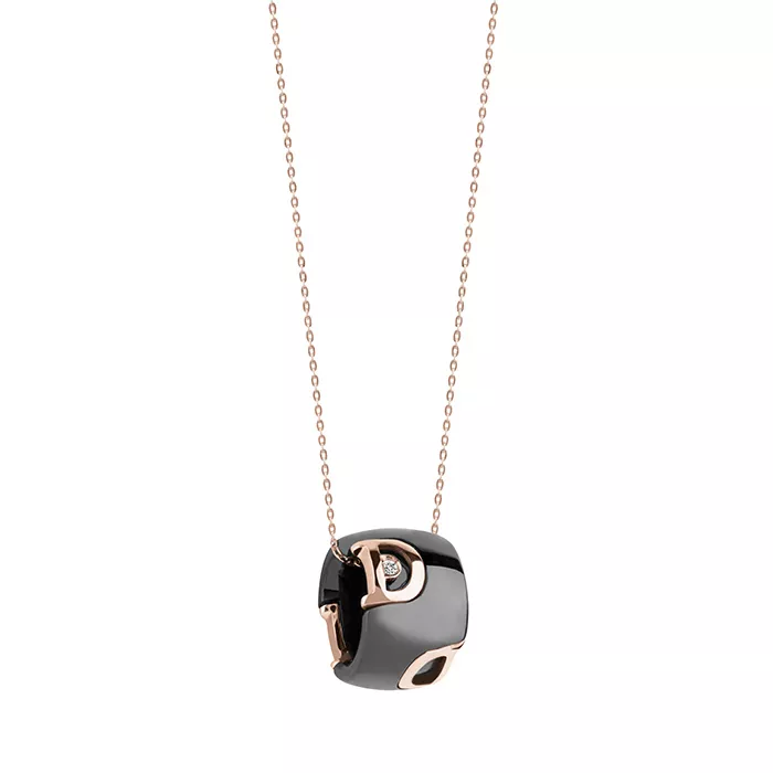 Colier Damiani D.Icon cu diamante, din aur roz de 18K