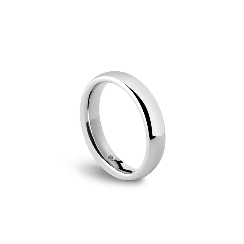 Verighete Damiani Veramore cu diamant, din aur alb de 18K