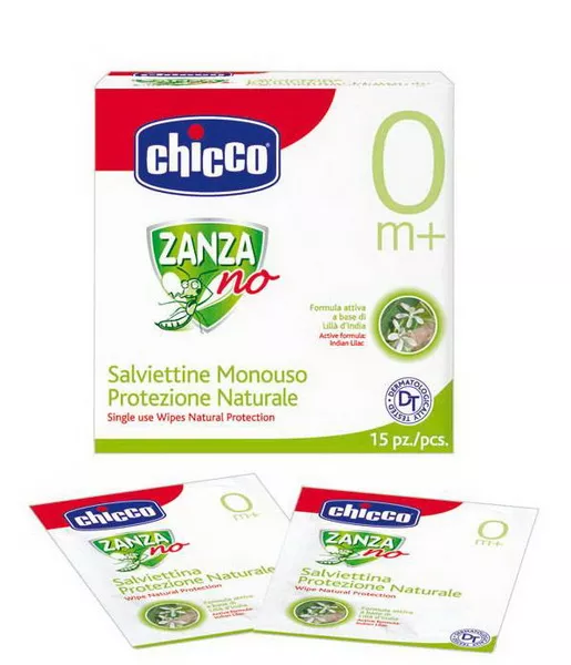 Servetele Chicco Zanza-No umede anti-tantari 15 buc. 0+