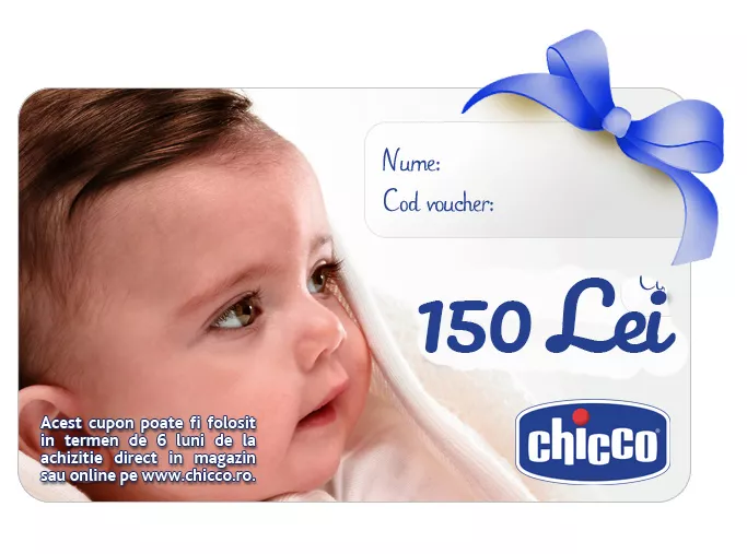 Cupon CADOU Chicco Gift Card 150Lei