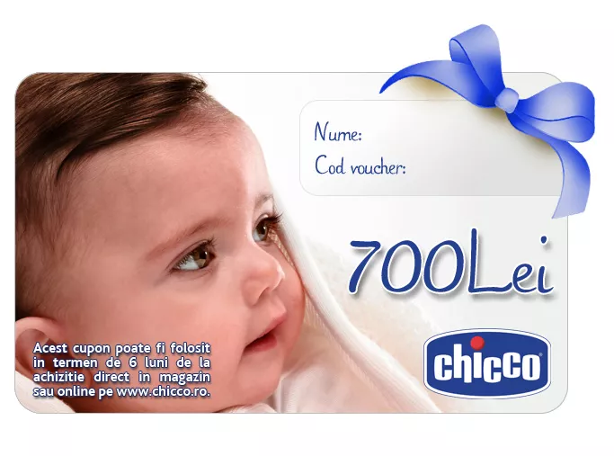 Cupon CADOU Chicco Gift Card 700Lei