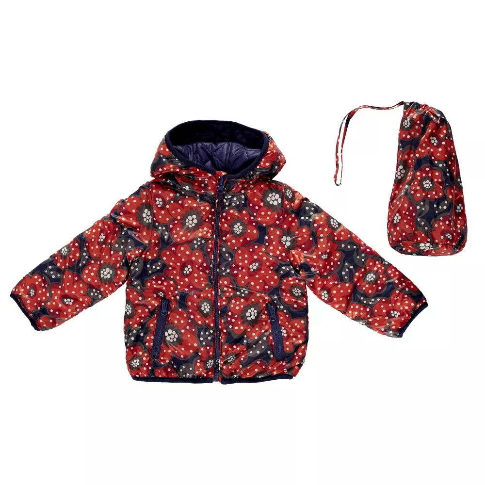 Jacheta copii Chicco, reversibila, bleumarin cu trandafiri, 116