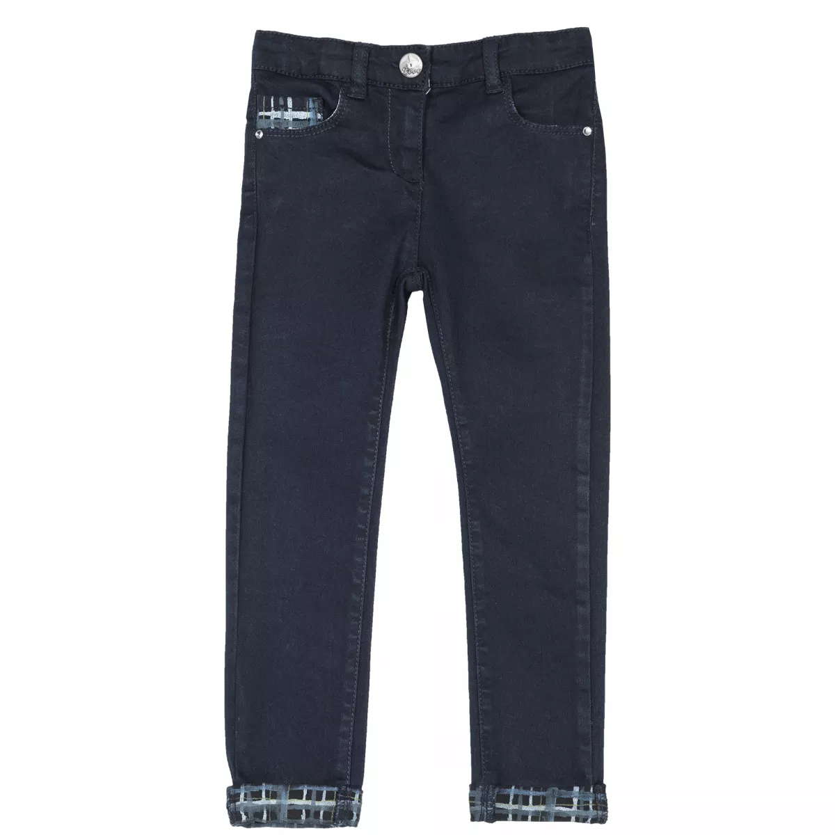 Pantaloni lungi jeans copii Chicco, albastru inchis, 116