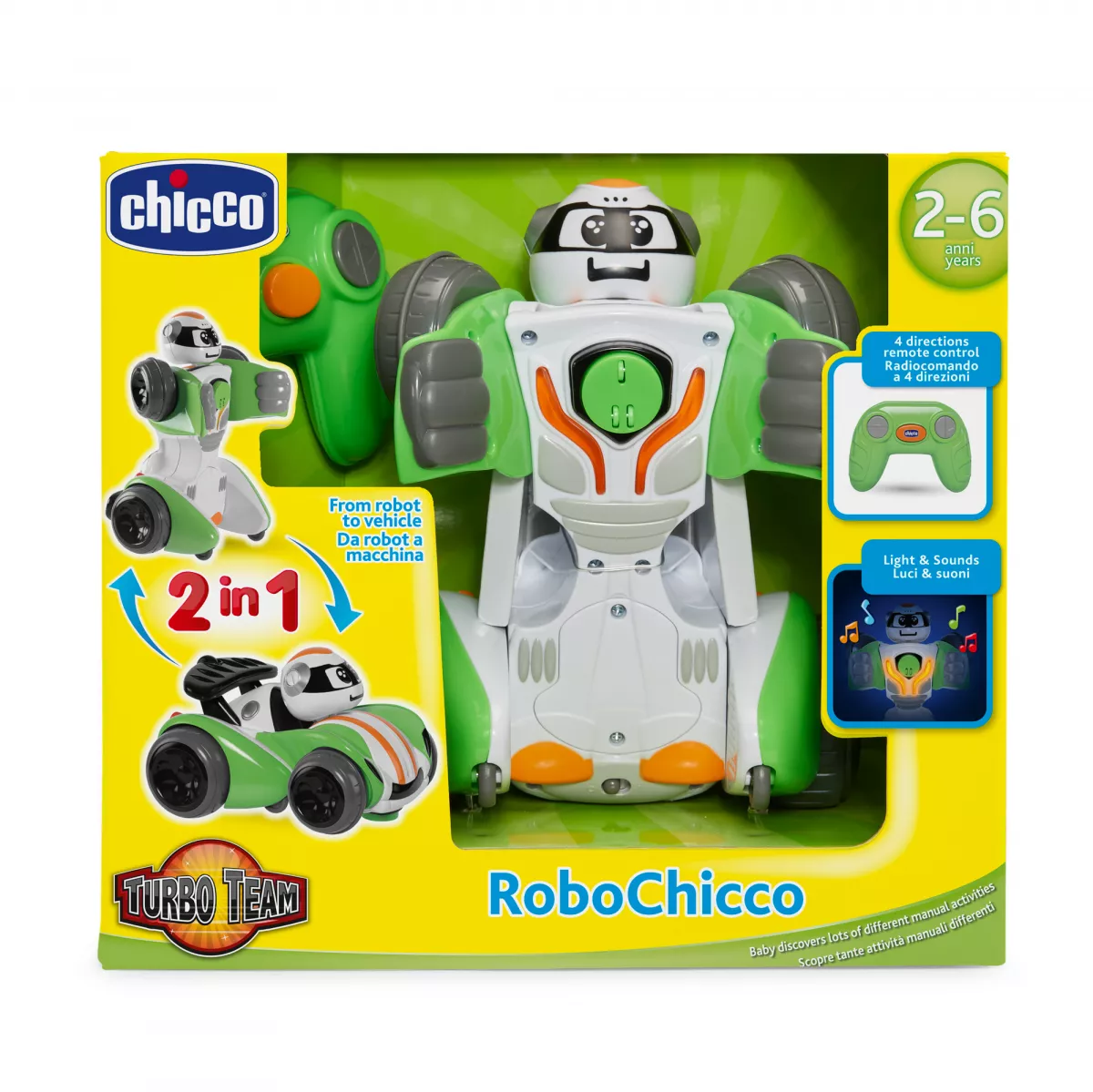 Jucarie Chicco 2 in 1  RoboChicco, 2-6 ani
