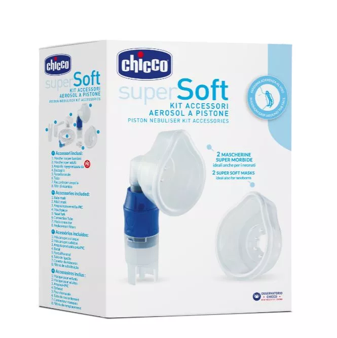 Kit accesorii Chicco Super Soft Nebuliser pentru nebulizator cu piston, 0 luni+