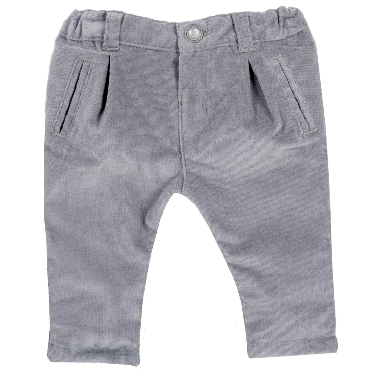 Pantalon copii Chicco, gri inchis, 62