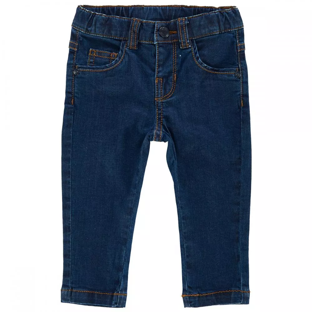 Pantalon lung denim copii Chicco, baieti, albastru inchis, 98